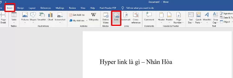 C&aacute;ch gắn hyperlink trong word